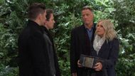 Days of Our Lives' Chad and family with the time capsule. | Image Source: Peacock